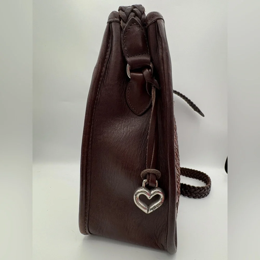 Brighton Brown Woven Leather Handbag